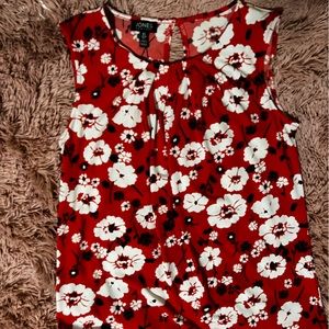 Jones NY Red Floral shirt